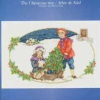 Dmc kit natale punto croce: the christmas tree cm 20 x 30