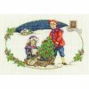 Dmc kit natale punto croce: the christmas tree cm 20 x 30