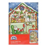 Dmc kit christmas collection, elf workshop cm 18 x 28