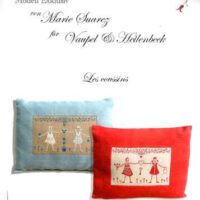 Les coussins, ub design kit schema + 1 pannello coppia bambine rosso