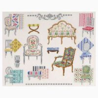 Dmc kit les duos de dmc passion de collections: n°4 collection de chaises cm 45 x 36