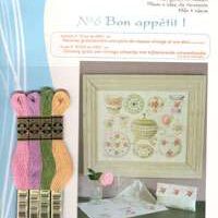 Dmc kit les duos de dmc bon appetit n°6 : faience fleurie cm 45 x 36