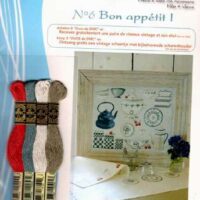 Dmc kit les duos de dmc bon appetit n°6 : vaisselle de campagne cm 45 x 36