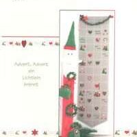 Kit pannello natale, calendario dell'avvento, ub design  25 schemi + banda in lino
