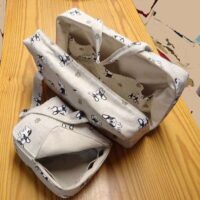 Borsa  portatombolo + bacinella "buldog", by laboratorio degli elfi