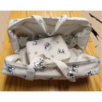 Borsa  portatombolo + bacinella "buldog", by laboratorio degli elfi