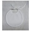 Bavagliolo baby tondo tutto aida, bianco cm  18x18