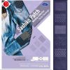 Kit sashiko patch, 6 basi disegnate blu  + ago + ditale+filo