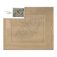 Farfalla gialla la route de la laine  disegno mezzopunto