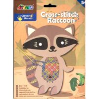 Kit punto croce  procione + 5 anni