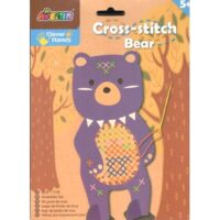 Kit punto croce  orso + 5 anni