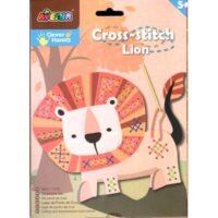 Kit punto croce  leone  + 5 anni