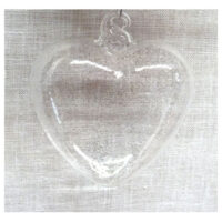 Cuore vetro trasparente mm 75