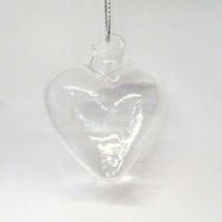 Cuore vetro trasparente mm 50