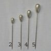 Spilloni testa perla bianco n°5/8 pz - immagine 2