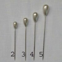 Spilloni testa perla bianco n°4/8 pz