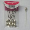 Spilloni testa perla bianco n°4/8 pz