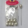 Spilloni testa perla bianco n°5/8 pz