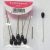 Spilloni testa perla nero n°2/8 pz