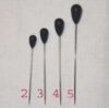 Spilloni testa perla nero n°5/8 pz - immagine 2