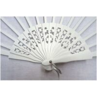 Struttura ventaglio legno, ragnetti bianco 43