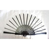 Struttura ventaglio in legno colore nero, onda cm 42,5