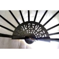 Struttura ventaglio in legno colore nero traforo cm 37,5