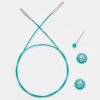 The mindful teal cable /cavi per punte intercambiabili knit pro