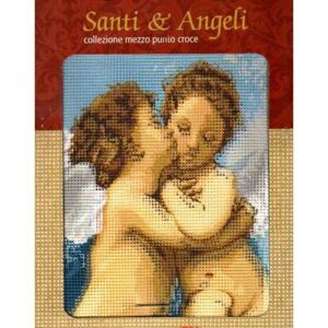 Canovaccio penelope 4 pt/cm stampato con rose