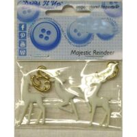 Bottoni decorativi "renna maestosa oro"