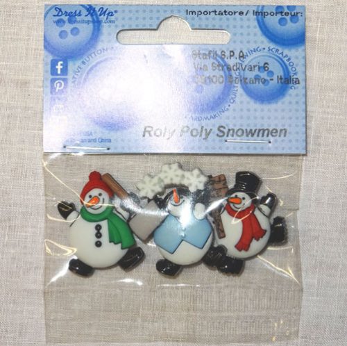 Bottoni decorativi "pupazzi di neve"