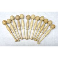 Kit 12 fuselli di faggio lucidato a cera cm 12,7