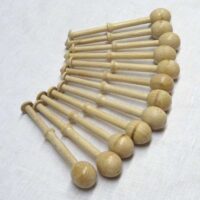 Kit 12 fuselli di faggio lucidato a cera cm 12,7