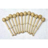 Kit 12 fuselli di faggio lucidato a cera cm 12,7