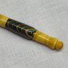 Uncinetto punta dorata 0,50/22 con manico in goldwood e inserto in legno multirighe verde - immagine 3