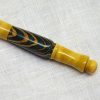 Uncinetto punta dorata 0,50/22 con manico in goldwood e inserto in legno multirighe verde - immagine 2