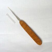 Uncinetto punta dorata 0,50 con manico ergonomico in radica