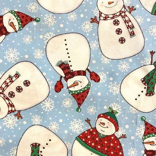 Pupazzi neve 100% cotone altezza cm 110 € 18,00 al metro vendita a multipli di 50 cm