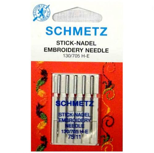 Aghi macchina schmetz, embroidery/ ricamo 75/11