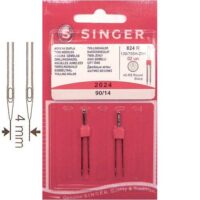 Aghi gemelli/4mm singer 130/705h-zwi  90/14  2 aghi gemelli 824r
