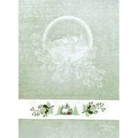 Asciugapiatti "torgnon" Graziano misto lino verde spento/oro
