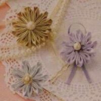 Kanzashi flower template/telaio per fiori a petali staccati, clover 8488