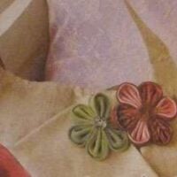 Kanzashi flower template/telai per fiori 5 petali clover 8493 extra small