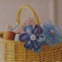 Kanzashi flower template, telai per fiori 6 petali, clover 8480