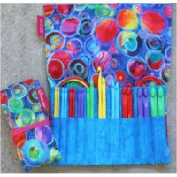 Denise2go for crochet doppia punta, colori forti: kit 10 coppie uncinetto per tunisi con cavo lungo o circolare