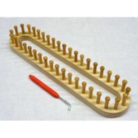 Telaio per maglieria in legno, knitting loom cm 34,5/40 pioli