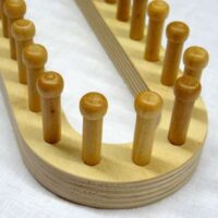 Telaio per maglieria in legno, knitting loom cm 34,5/40 pioli