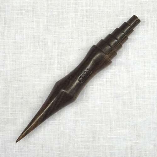 Punteruolo con scaletta per hedebo in legno di ebano da  6,5 a 14,5 mm, lunghezza cm 11,4