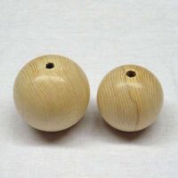Palline legno naturale grandi con foro passante cm 7 e 8