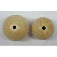Palline legno naturale grandi con foro passante cm 7 e 8